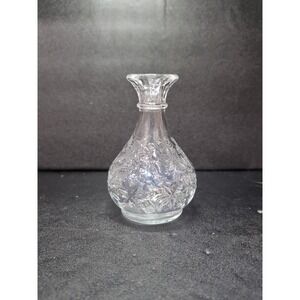Princess House Fantasia Bud‎ Vase, Crystal Poinsettia Vase, 5.5" Tall Vintage